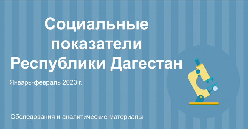 Социальные показатели Республики Дагестан за январь-февраль 2023г.